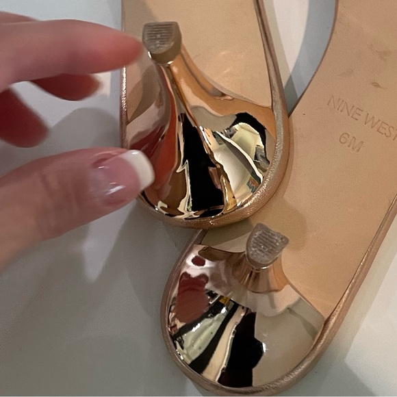 Nine West Peep Toe Mule In Rose Gold - Picture 13 of 14